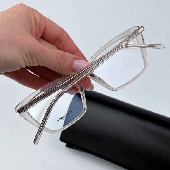 Saint Laurent Women BRAND NEW Eyeglasses Beige Cat Eye SL737 MICA THIN OPT 004 - Picture 3 of 12